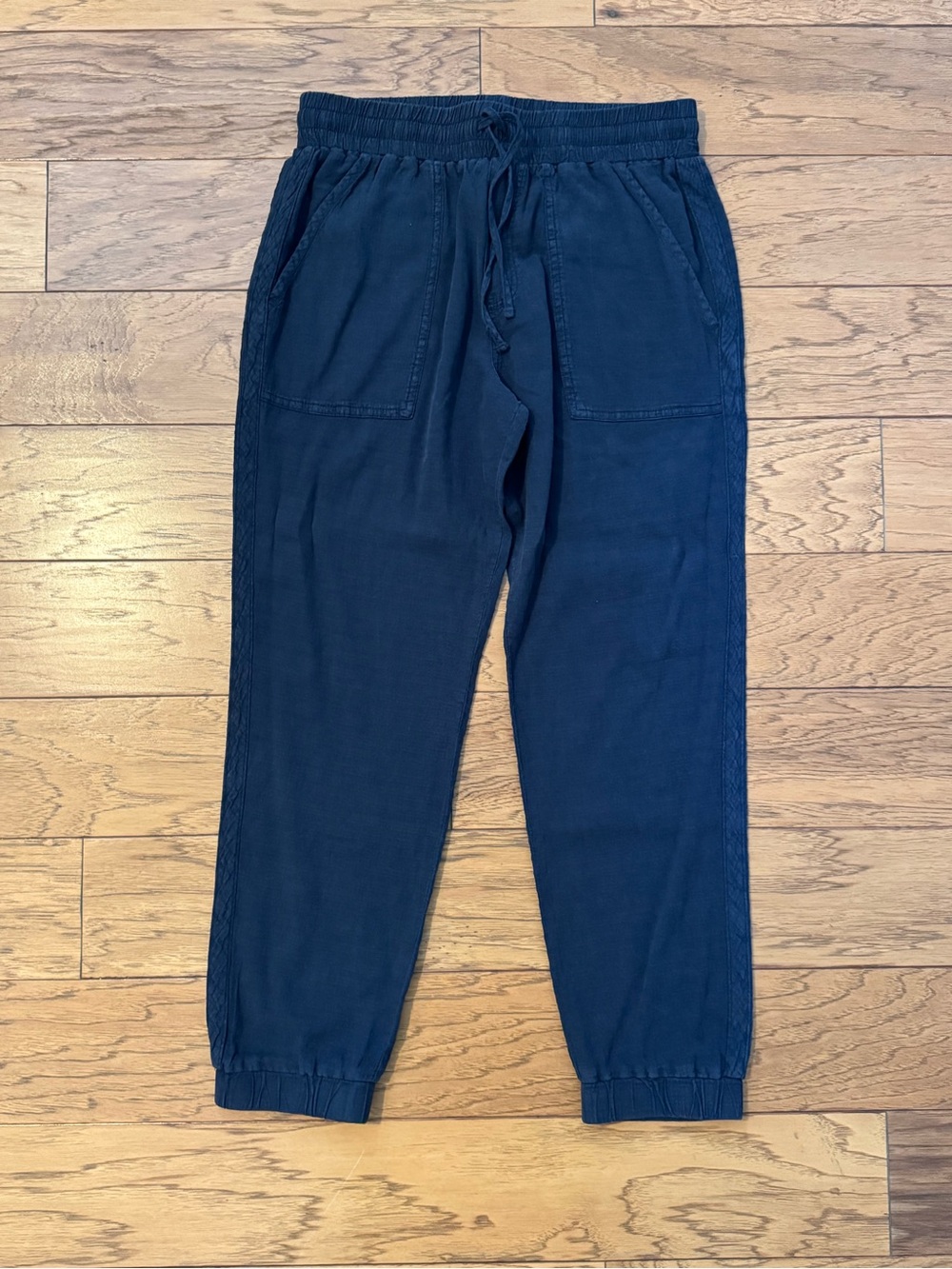 Women’s Splendid Navy Linen Drawstring Jogger Pants